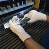 White Foam Polyurethane Palm Coated HPPE Reinforced DURACoil Knit Level A3 Cut Resistant Gloves thumbnail 1