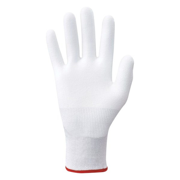 White Foam Polyurethane Palm Coated HPPE Reinforced DURACoil Knit Level A3 Cut Resistant Gloves