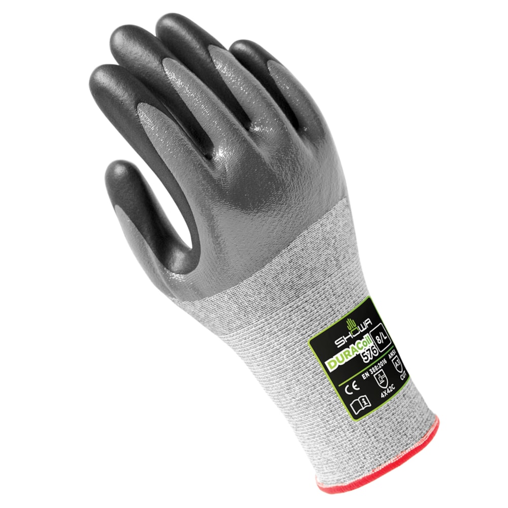 3/4 Foam Nitrile & Nitrile Palm Coated HPPE Reinforced DURACoil Knit Level A3 Cut Resistant Gloves