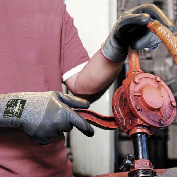 3/4 Foam Nitrile & Nitrile Palm Coated HPPE Reinforced DURACoil Knit Level A3 Cut Resistant Gloves
