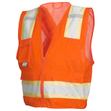 Class 2 Hi Vis Orange Safety Vest thumbnail 2