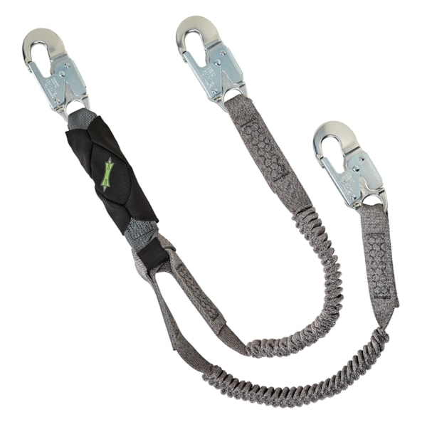 V-Series Stretch Twin-Leg Energy Absorbing Lanyard, 6',36C Small Snaphooks