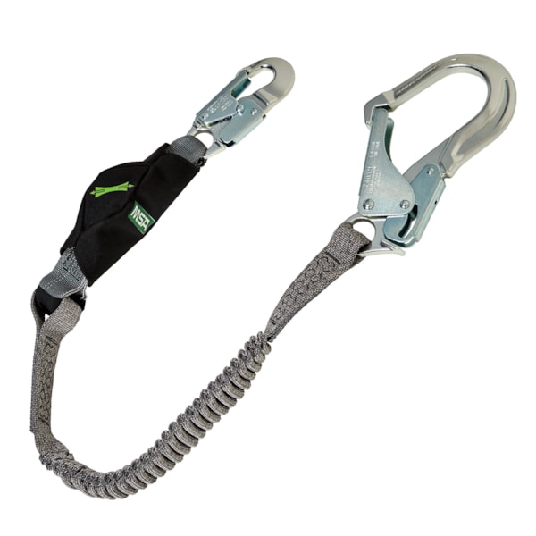 V-Series Stretch Single-Leg Energy Absorbing Lanyard, 6',36Cl Large Snaphooks