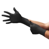 Midknight™ 4.7 mil Powder-Free 9.5" Black Nitrile Exam Gloves, 100/Box thumbnail 1