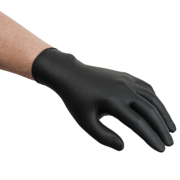Midknight™ 4.7 mil Powder-Free 9.5" Black Nitrile Exam Gloves, 100/Box