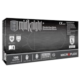 Midknight™ 4.7 mil Powder-Free 9.5" Black Nitrile Exam Gloves, 100/Box thumbnail 3