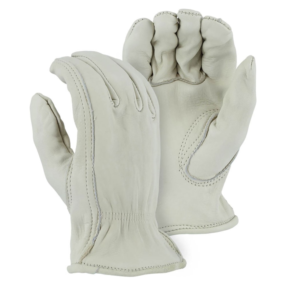 White Top Grain Cowhide Leather Driver's Gloves