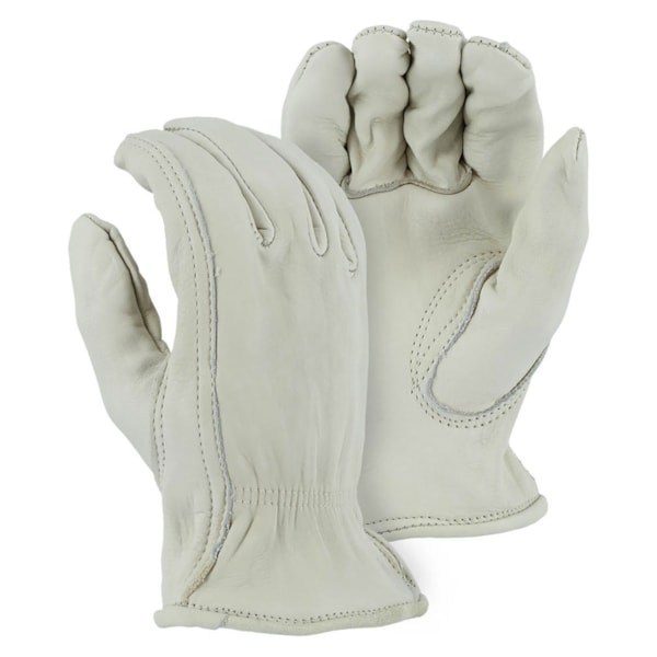 White Top Grain Cowhide Leather Driver's Gloves