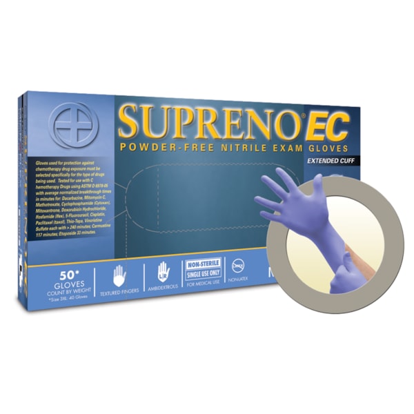 Supreno EC 7.9 mil Powder-Free 11.6" Nitrile Exam Gloves, 50/Box