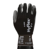 HyFlex® LITE Gray Polyurethane Palm Coated Black Nylon Gloves thumbnail 1