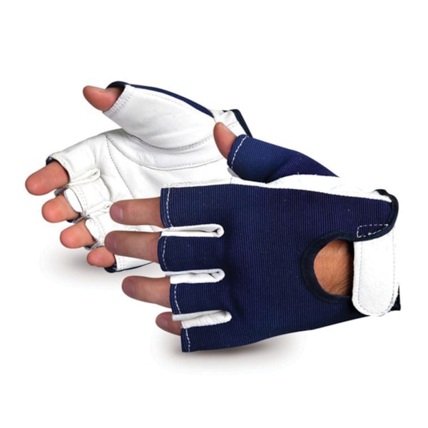 Vibrastop Half-Finger Goatskin Leather Palm Anti-Vibration Gloves