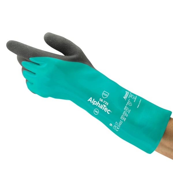 AlphaTec®  INTERCEPT™ 39 mil Lined 13.75" Chemical & Level A3 Cut Resistant Nitrile Gloves