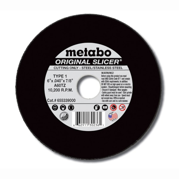 Original Slicer® 6" x 0.045" x 7/8" A60TZ Type 27 Cut-Off Wheel