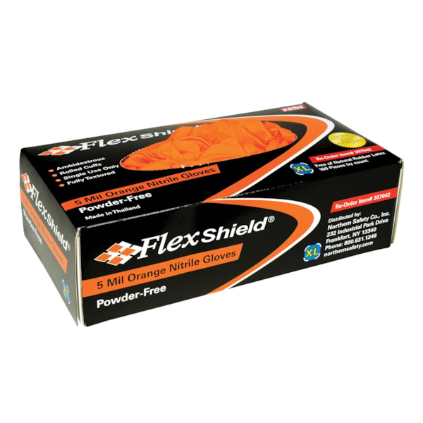 Industrial Grade Nitrile 5 mil Powder-Free 9.5" Disposable Gloves, 100/Box