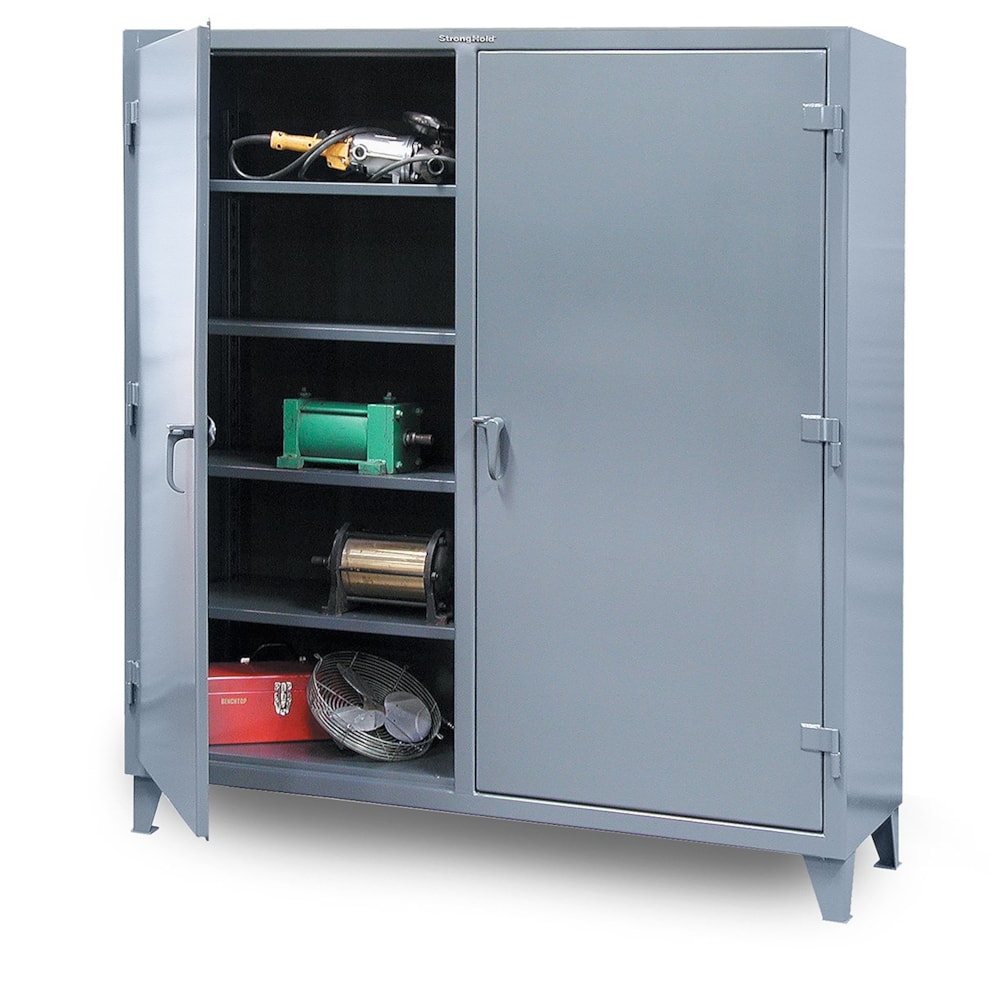 Heavy-Duty All-Welded 8-Shelf Double Shift Industrial Cabinet , 48"W x 24"D x 72"H