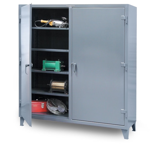 Heavy-Duty All-Welded 8-Shelf Double Shift Industrial Cabinet , 48"W x 24"D x 72"H