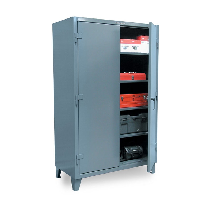Heavy-Duty All-Welded 4-Shelf Industrial Cabinet, 60"W x 24"D x 72"H