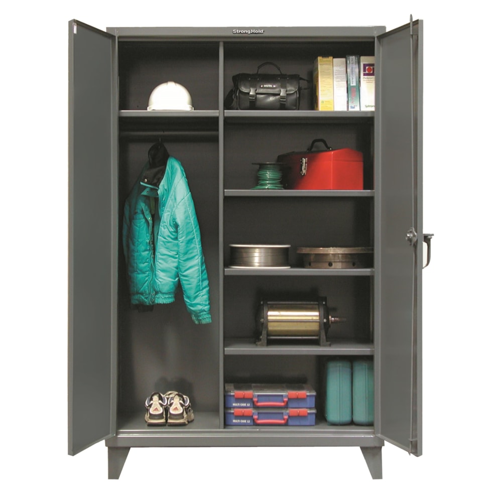 Heavy-Duty All-Welded 5-Shelf Industrial Uniform Cabinet, 72"W x 24"D x 72"H