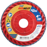Red Heat® R961 4 1/2" Dia. 7/8" Arbor Medium CA P120 Grit Type 27 Center Mount Plastic Flat Flap Disc thumbnail 1