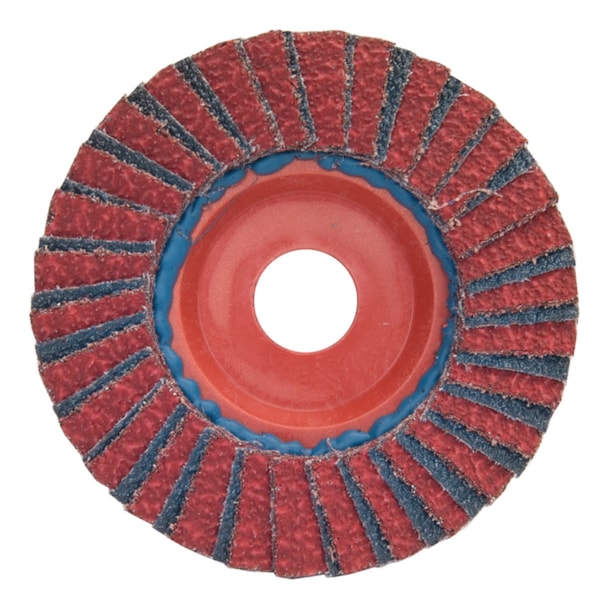 Red Heat® R961 4 1/2" Dia. 7/8" Arbor Medium CA P120 Grit Type 27 Center Mount Plastic Flat Flap Disc