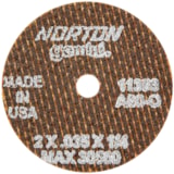 Gemini® A AO Type 01/41 2" Dia. x 0.035"THK 1/4" Arbor Hole Cut-Off Wheel thumbnail 1