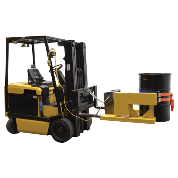 DC Powered Fork Truck Drum Carrier & Rotator , 1,200 lb. Capacity