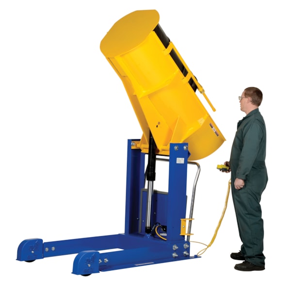 36" Portable Hydraulic Drum Dumper, 1,000 lb. Capacity
