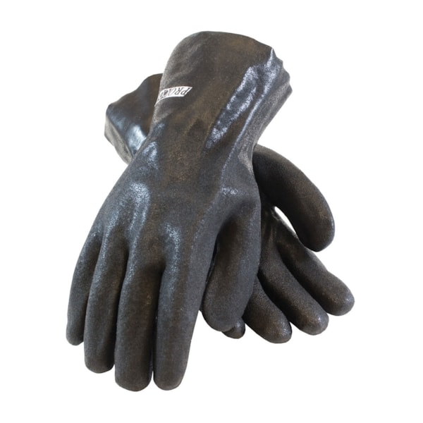 ProCoat® PVC Dipped Sandy Finish 10" Interlock Lined Chemical Resistant Gloves 12 Pair