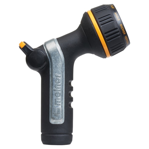 XT 10-Pattern Thumb Control Heavyweight Metal Water Hose Spray Nozzle