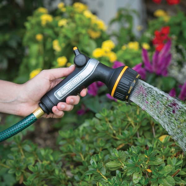 XT 10-Pattern Thumb Control Heavyweight Metal Water Hose Spray Nozzle