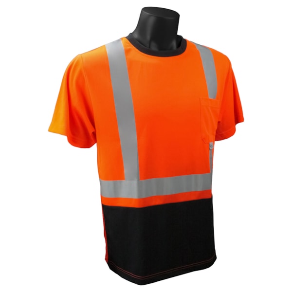 Class 2 Max-Dri™ Black Bottom Hi-Vis Traffic Safety T-Shirt