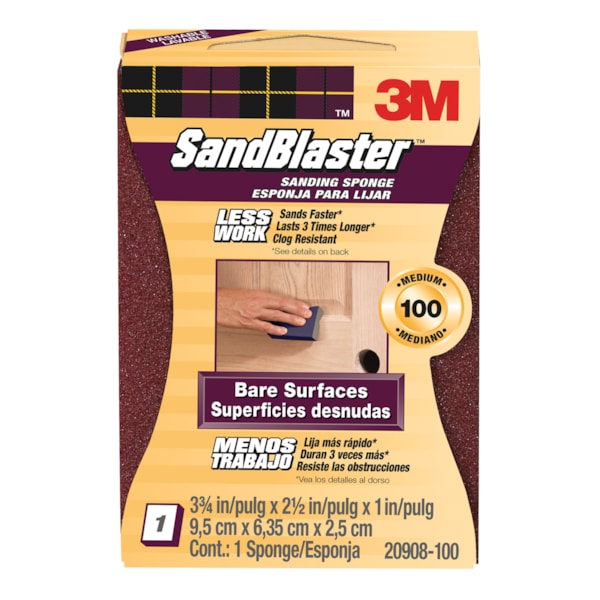 SandBlaster™ 5X 3 3/4" x 2 1/2" x 1" Advanced Sanding Sponge
