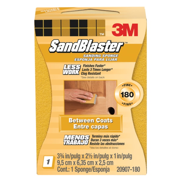 SandBlaster™ 5X 3 3/4" x 2 1/2" x 1" Advanced Sanding Sponge