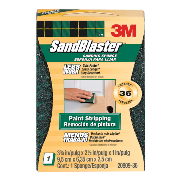 SandBlaster™ 5X 3 3/4" x 2 1/2" x 1" Advanced Sanding Sponge