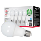 75W Replacement A19 LED Lamp, Non-Dimmable, 11.5W, 5000K, 120V, 4PK thumbnail 3