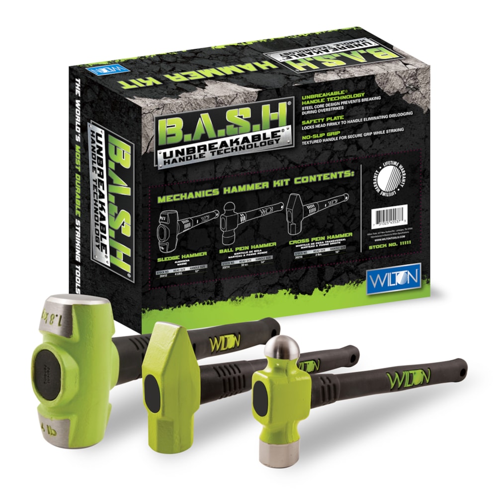 B.A.S.H.® 3-Piece Mechanic's Hammer Kit