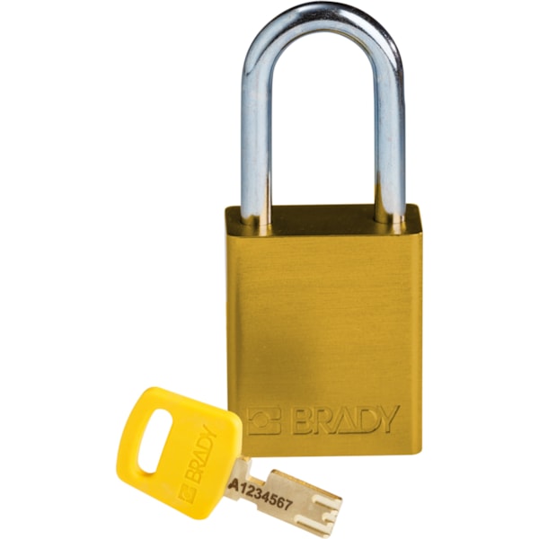 SafeKey Lockout Padlock Aluminum 1.5" Steel Shackle Keyed Different