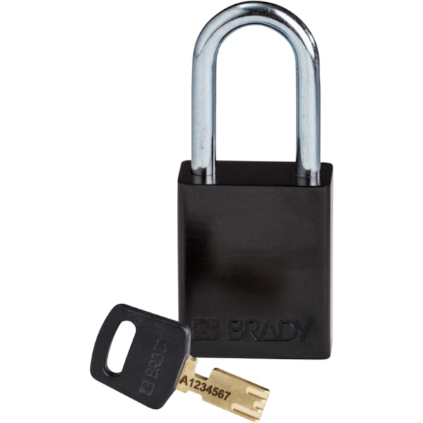 SafeKey Lockout Padlock Aluminum 1.5" Steel Shackle Keyed Different
