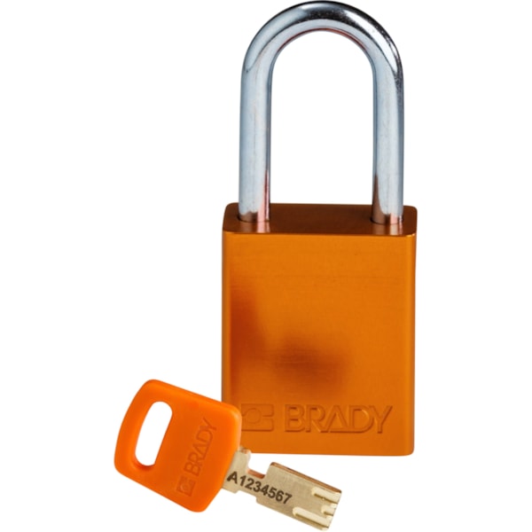 SafeKey Lockout Padlock Aluminum 1.5" Steel Shackle Keyed Different