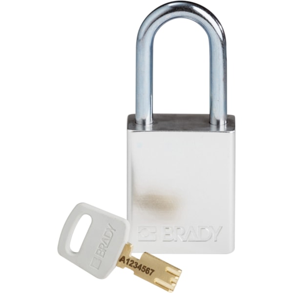 SafeKey Lockout Padlock Aluminum 1.5" Steel Shackle Keyed Different