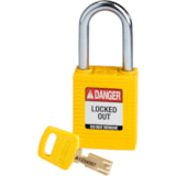 SafeKey Lockout Padlock Nylon 1.5" Steel Shackle Keyed Different thumbnail 1
