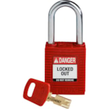 SafeKey Lockout Padlock Nylon 1.5" Steel Shackle Keyed Different thumbnail 2