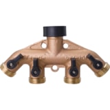 Metal 4-Way Garden Hose Connector Valve thumbnail 1