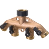 Metal 4-Way Garden Hose Connector Valve thumbnail 2