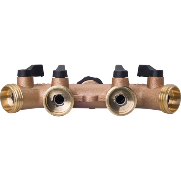 Metal 4-Way Garden Hose Connector Valve