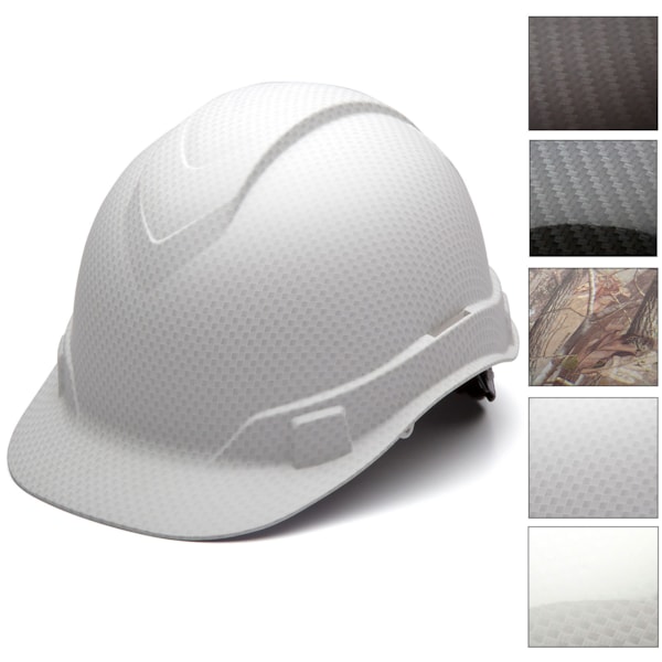 Ridgeline® Graphite & Camo Pattern 4-Point Ratchet Suspension Cap Hard Hat