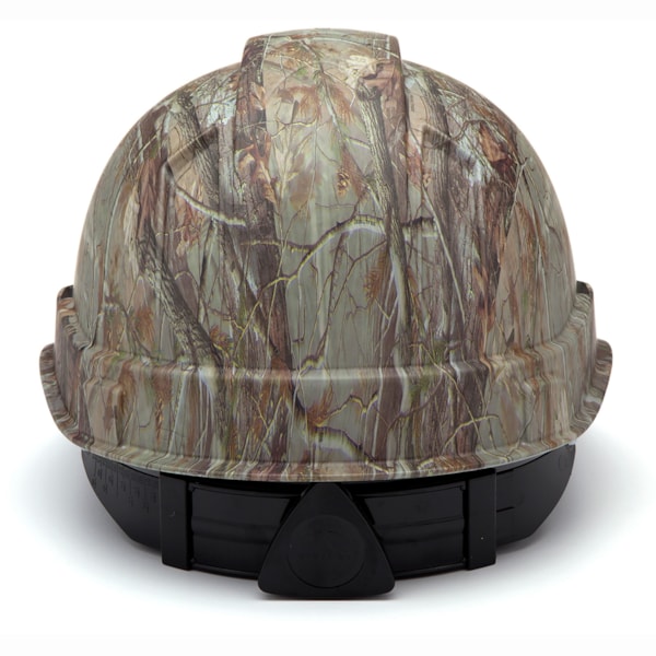 Ridgeline® Graphite & Camo Pattern 4-Point Ratchet Suspension Cap Hard Hat