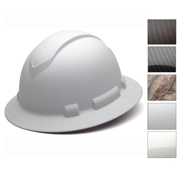 Ridgeline® Graphite Pattern Ratchet Suspension Full Brim Hard Hat