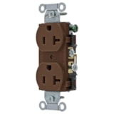 20A 125V Commercial Grade Duplex Receptacle, 2-Pole 3-Wire, NEMA 5-20R, Grounding, Side Wired Only thumbnail 3