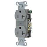 20A 125V Commercial Grade Duplex Receptacle, 2-Pole 3-Wire, NEMA 5-20R, Grounding, Side Wired Only thumbnail 4